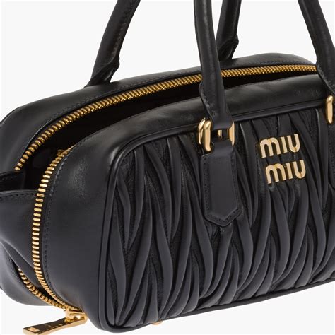 miu miu nappa matelasse|Black Matelassé Nappa Leather Bag .